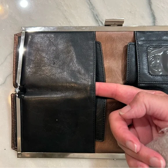 Vintage Chinese Laundry Two-Tone Leather Wallet Clutch – Y2K Era - Picture 12 of 15